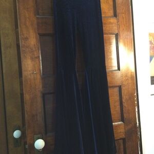 AFTER PARTY by NASTY GAL….Crushed Velvet Bell Bottoms in Gorgeous Blue Color